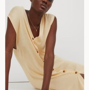 H&M Fine Knit Cream Sleeveless Sweater Dress - NWT - Sz XS